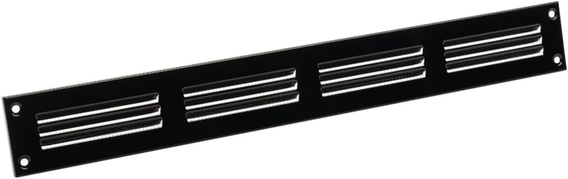 Black Metal Air Vent Grille 400 x 50 mm 16 x 2