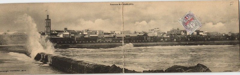 Cpa Ak Maroc Panorama Postcard Casablanca (24209)