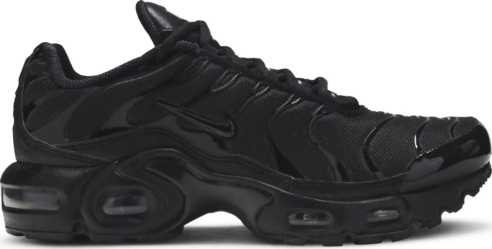

Nike Air Max Plus GS Triple Black Sneakers Shoes CD0609-001 6Y Womens 7.5, Черный, Nike Air Max Plus