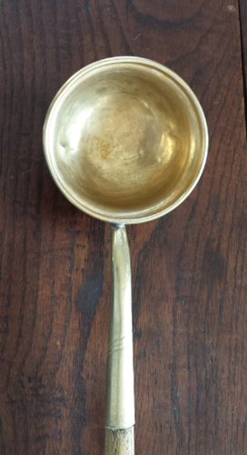 Antique  Brass Ladle with Wood Handle