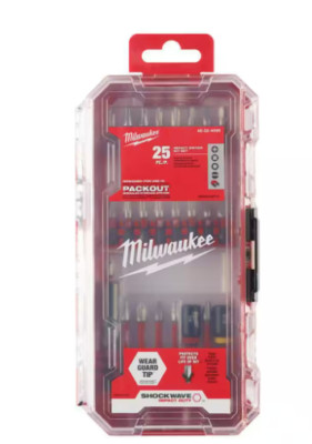 Milwaukee SHOCKWAVE Impact Duty Steel Screw Driver Bit Set (25-Piece) 48-32-4095