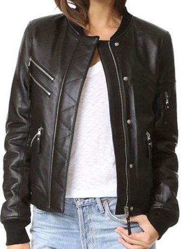 

Женская черная куртка Los Angeles Bomber из мягкой натуральной кожи, Черный