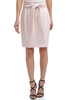 

DKNY Юбка с завышенной талией и завязкой спереди, розовая,  лет, Розовый
