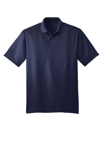 Port Authority Mens K528 Fine Jacquard Sport/Polo Shirt Navy Blue