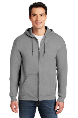 Gildan G186 Mens Cotton/Polyester Heavy Blend Full Zip Hooded Sweatshirt