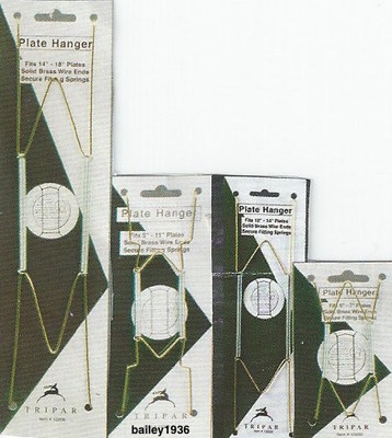 BRASS PLATE HANGER LARGE 15"-30" Plate Platter Display TRIPAR
