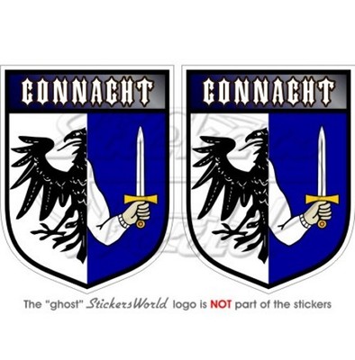 CONNACHT Provinz Schild IRLAND Irische 75mm Auto Aufkleber x2 Vinyl Stickers