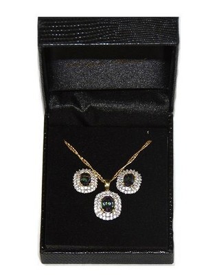 Pre-owned Gold Coast Lot Of 34 Sets Of Women's Genuine Mystic Quartz Pendant & Earrings