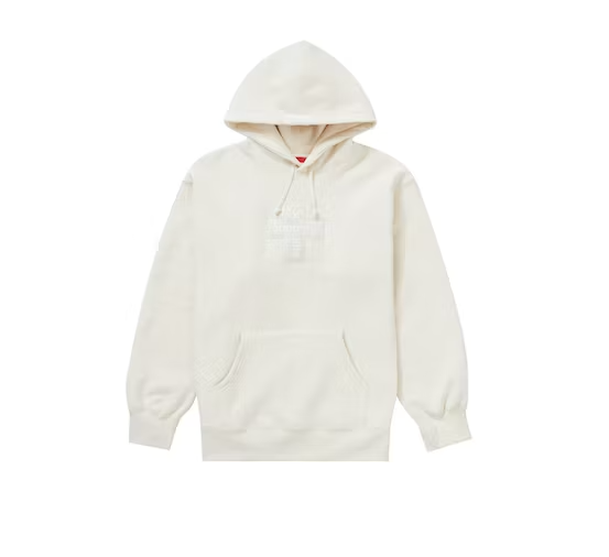 Supreme Cross Box Logo Hooded Sweatshirt Hoodie Natural FW20