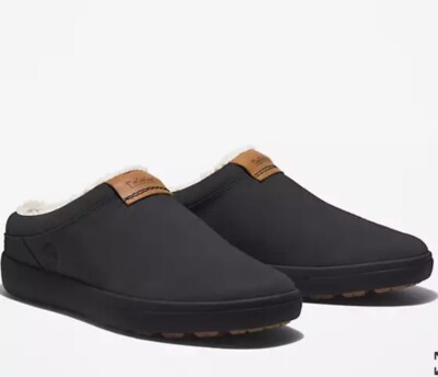 TIMBERLAND ASHWOOD PARK  SLIPPERS BLACK SUEDE Mens Size 9 New In Box