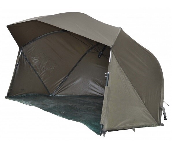 Angelspezi Brolly Terminator Schirmzelt Oval Schirm mit Seitenteilen Angelzelt