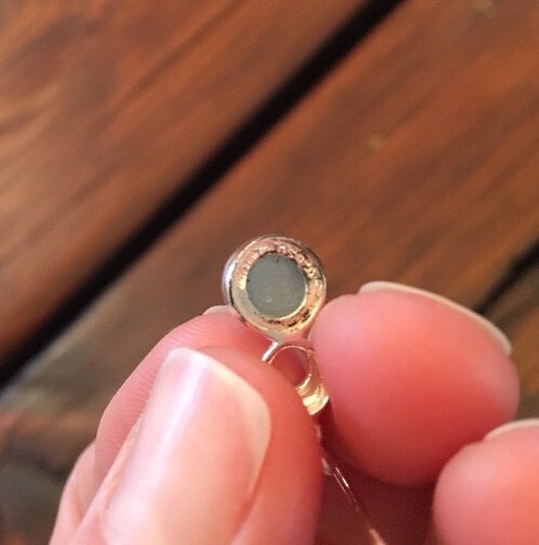 Sterling Silver - Round Light Green Cats Eye Dangle Earrings