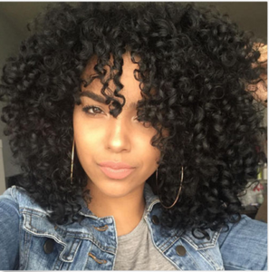 2018 Hair Black Synthetic Wig Long Curly Afro African American