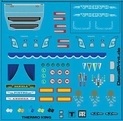 Decals LKW-Dekor - Ausschmückungsteile für Volvo (6 x 6 cm)