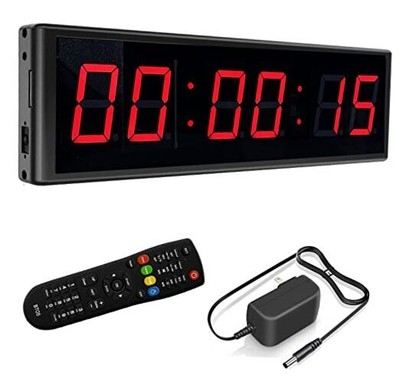 LED Digital Countdown Wall Clock Fitness Timer Stopwatch 2.3inch Digital High