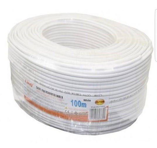 Cavo 100 Metri Video Alimentazione Telecamere Videosorveglianza linq Bs-f100m