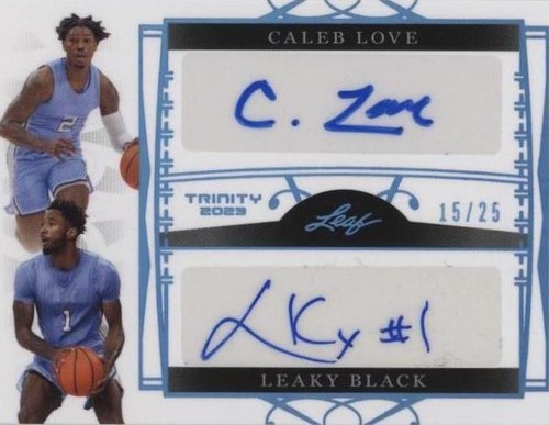 2022-23 Leaf Trinity - Leaky Black/Caleb Love #DA-3