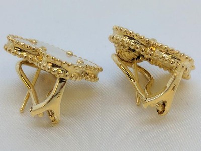 Mother Of Pearl Gold-Stone Earrings 18K Yellow Gold 11.2g (PM3000450)