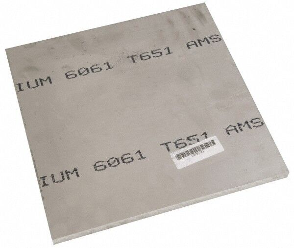 Aluminum Plate, Alloy 6061, 1/4" Thick x 8" Wide x 8" Long