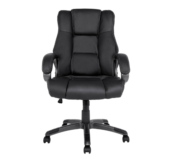 , Ergonomic Executive Office Chair With Wheels High Back Pu