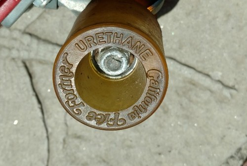 Vintage 1970's California Free Former skateboard Tie Dye Red Banana.