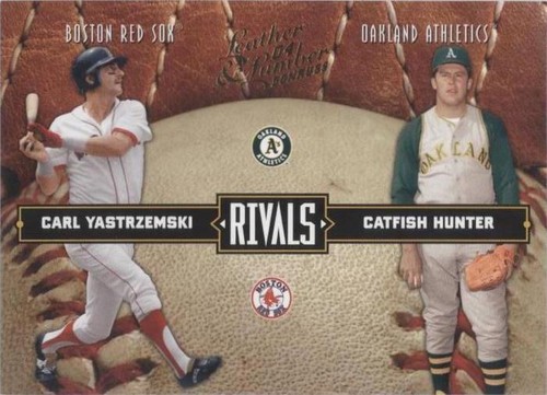 2004 Donruss Leather & Lumber - Carl Yastrzemski Catfish Hunter #LLR-24