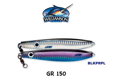 VERTICAL JIG WILLIAMSON VORTEX 150 BLKPRPL BLU - PURPLE PESCA BARCA RICCIOLA