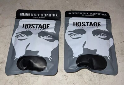 (2) HOSTAGE Mouth Tape 30 Day Supply Package Flexible Breathable Snoring Apnea