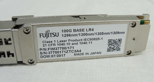 LOT 2 FUJITSU 100G BASE LR4 FIM3700/171 NETWORK TRANSCEIVER MODULE 1296nm/1300nm