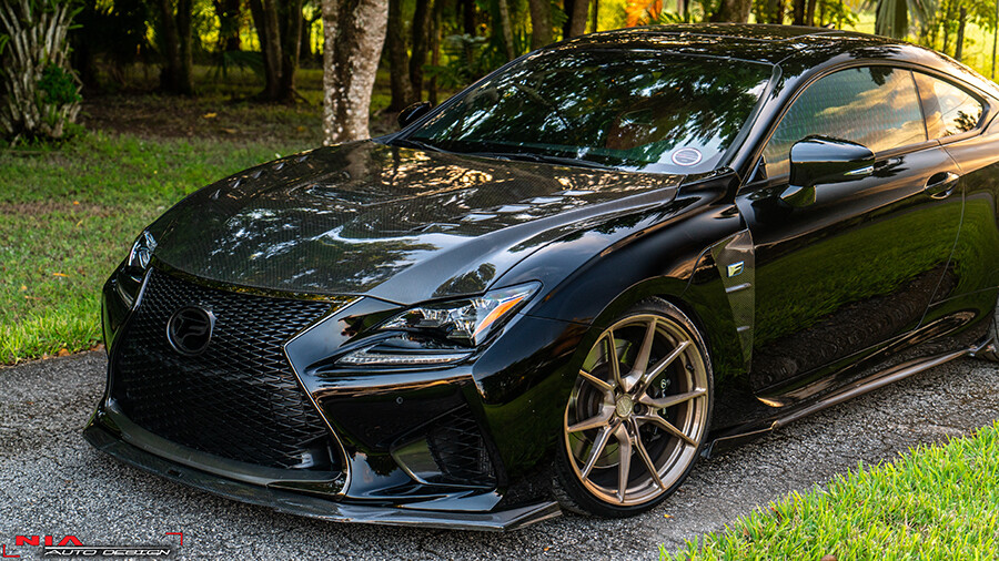 Lexus RCF carbon fiber front splitter lip body kit front