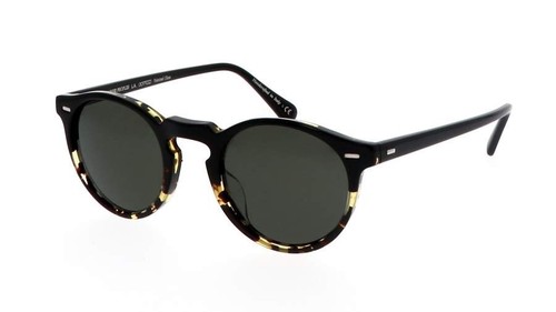 Pre-owned Oliver Peoples Gregory Peck Black Dark Shaded Tort Sunglasses Ov5217s 1178p1 In Green
