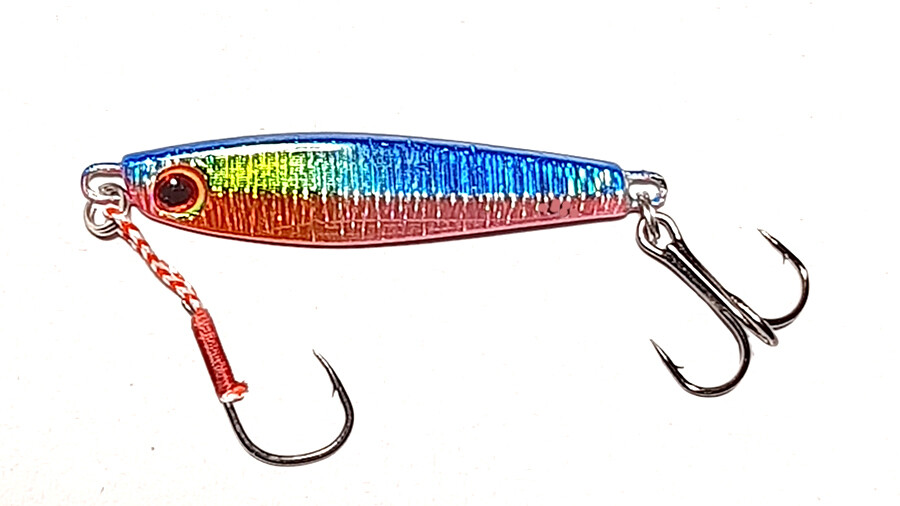 FULL METAL MICRO JIG CON ASSIST 3 GR COL. BLUE PINK  3 CM SPINNING MARE LAGO