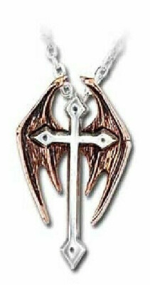 Croce D'Angelo Pendant Pewter Alchemy Gothic