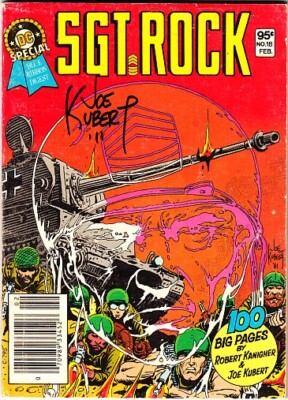 DC SPECIAL BLUE RIBBON DIGEST #18 VG Signed Joe Kubert 1982 All Kubert Sgt Rock!