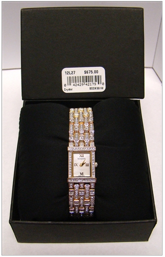 Pre-owned Wittnauer Swarovski Krystal Collection Dress Watch 12l27