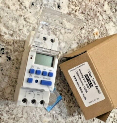 DC5V 16A Digital LCD DIN Programmable Weekly Rail Timer Relay Switch TM919A-5V