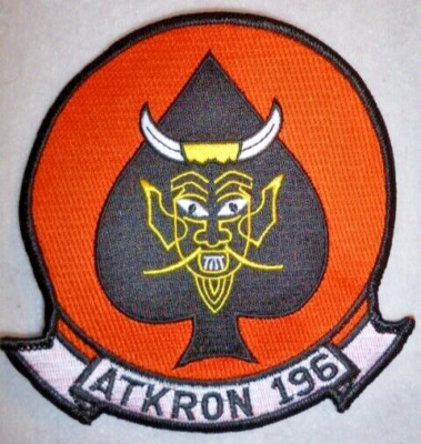 ATKRON 196 Patch US Navy Attack Squadron VA-196 Formation Patch 