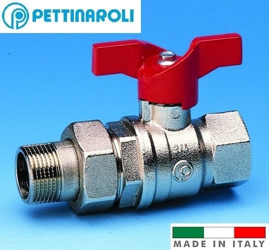 Valvola a sfera con bocchettone - PN25 - Femmina-Maschio - Vir