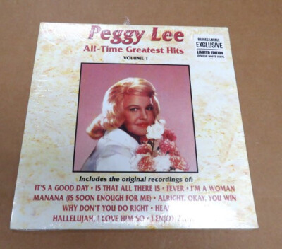 Sealed Peggy Lee  All Time Greatest Hits Vol 1. White Vinyl LP B&N Exclusive