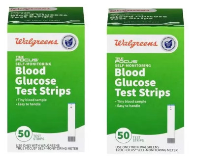 Walgreens True Focus Self-Monitoring Blood Glucose Test Strips 2 packs exp. 8-25