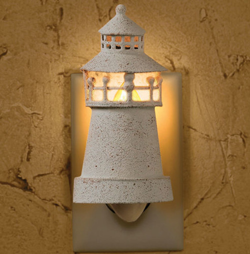 Park Designs Lighthouse Metal Night Light Nautical Wall Plug In Decor
