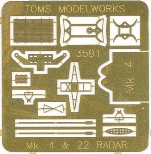 TOM's 3591 1/350 USN Mk 4/Mk 22 Radar Antennas