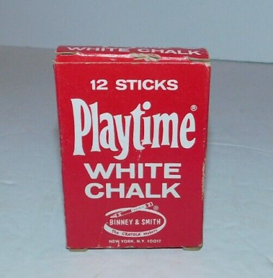 NEAT VINTAGE BINNEY & SMITH PLAYTIME WHITE CHALK 15 CENT BOX