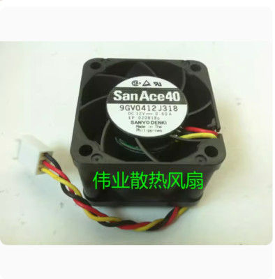 Sanyo 9GV0412J318 DC12V 0.60A 4cm 4028 3-Wire Cooling Fan