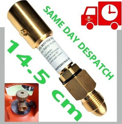 Ricarica Gas Propano Bottiglia LPG UK Fill Adattatore Riempimento Poin Baionetta