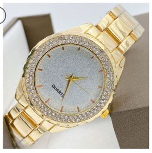 Orologio Polso ZCC 20 Donna Quarzo Acciaio Moda Brillantato Dorato Silver lac