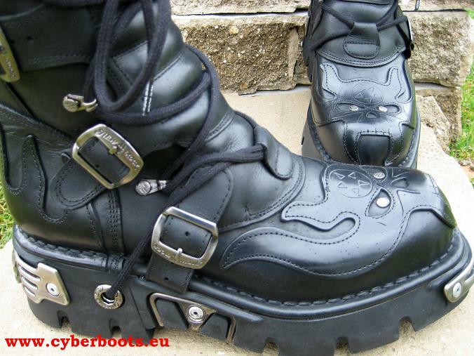 NEW ROCK BOOTS ROCK BOOTS MORPHEUS 107-C7 GOTHIC BIKER SCHWARZ GRÖSSE 36 BIS 47