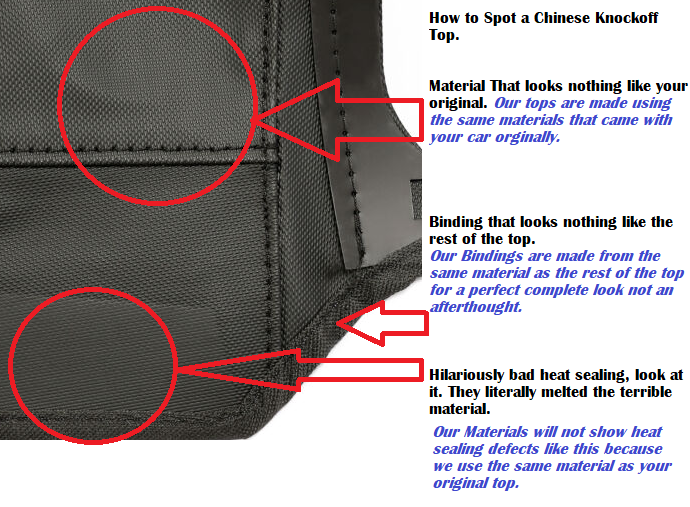 Ford Mustang 05-14 Convertible Soft Top & Defroster glass window Black Sailcloth