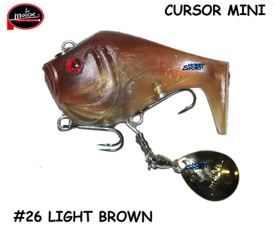 MOLIX CURSOR MINI 15 GR COLORE 26 LIGHT BROWN 5 CM ESCA SILICONICA SPINNING