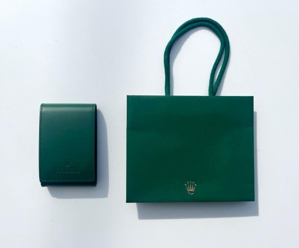 ROLEX 緑色 ケース ROLEX Watch Case Green Leather Protection Soft Travel Pouch